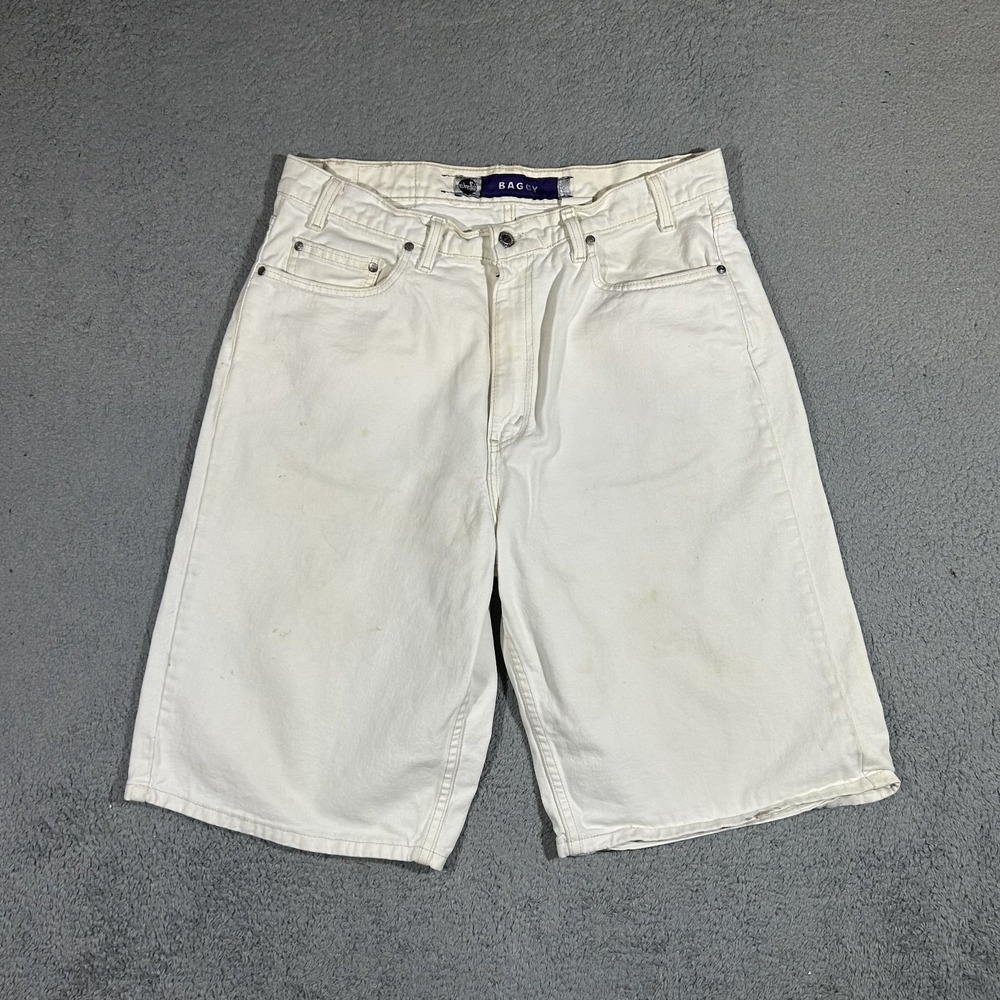Vintage Levi's Silver Tab Shorts White Size 36 Baggy 90s Y2K Jorts #3959